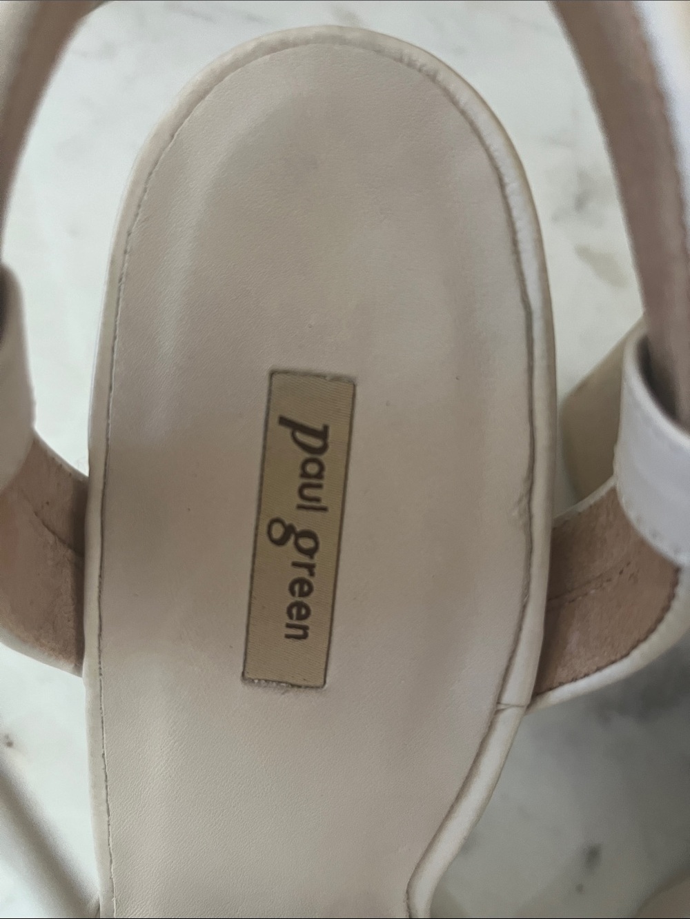 Paul Green Neutral Beige Block Heel Ankle-Strap Sandals - Picture 2 of 7